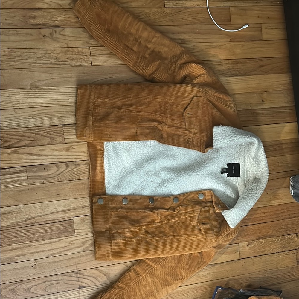 Forever 21 Brown and White Teddy Jacket
